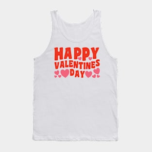 Happy Valentine’s Day Groovy Wave Tank Top